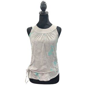 Lululemon Womens Gray & Teal Racerback Athletic Tank Top Size 4